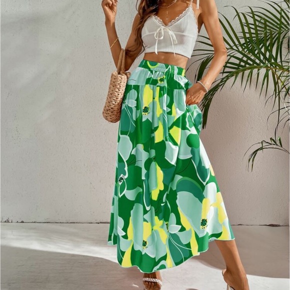 Bohemian Boho Floral Tropical Maxi Skirt - Picture 12 of 17